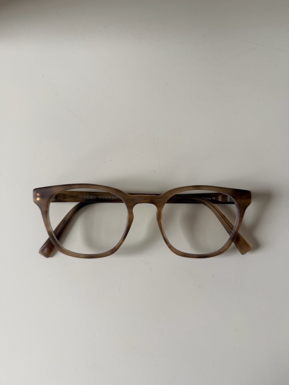 Warby Parker Felix Light Brown Blue Light Glasses